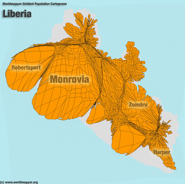 Liberia Bevölkerung Verteilung